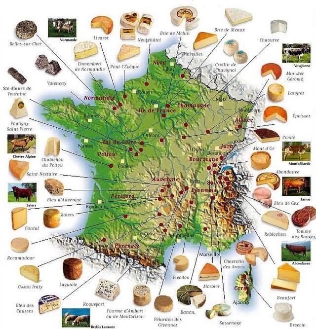 Route des fromages français